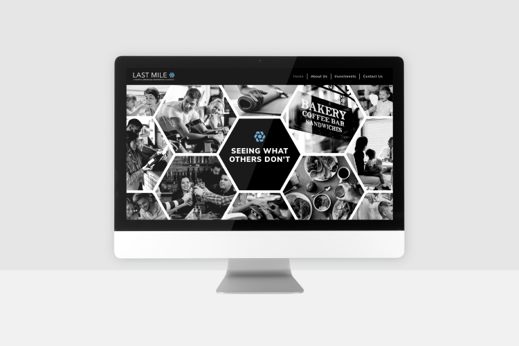 Mockup of website high-fidelity design on a computer screen.